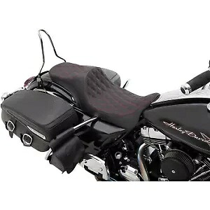ドラッグスペシャリティーズ 0801-1306 プレデター III レッド ダイヤモンド ステッチ シート - ツーリング 08-23 Drag Specialties 0801-1306 Predator III Red Diamond Stitch Seat - Touring 08-23 【並行輸入品】