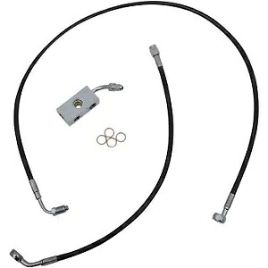LA CHOPPERS LA-8152B13B ブラック 編組ブレーキラインキット 12-14 インチ エイプ用 LA CHOPPERS LA-8152B13B Black Braided Brake Line Kit for 12-14\