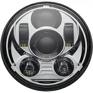 カスタム ダイナミクス クローム 5.75 インチ LED ヘッドランプ ヘッドライト ハーレー用 Custom Dynamics Chrome 5.75\