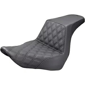 Saddlemen ステップアップシート - フロント格子ステッチ ブラック 18-20 ソフテイル FXLR/FLSB 用 Saddlemen Step Up Seat - Front Lattice Stitch Black for 18-20 Softail FXLR/FLSB 【並行輸入品】