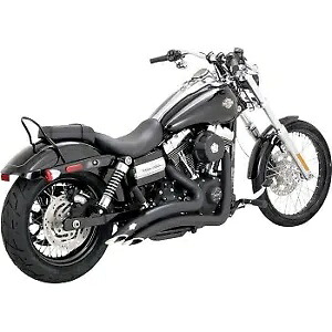 VANCE & HINES 43371 ブラック ビッグラジアス エキゾースト システム FXD ダイナ 06-17 用 VANCE & HINES 43371 Black Big Radius Exhaust System for FXD Dyna 06-17 【並行輸入品】