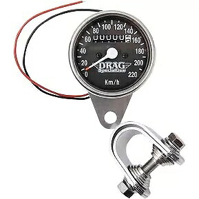 Drag Specialty 2210-0330 2.4 インチ ミニ メカニカル メトリック 2:1 スピードメーター Drag Specialties 2210-0330 2.4\