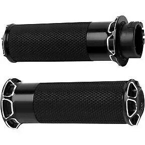 アレンネス 07-329 ブラックフュージョン ベベルハンドグリップ ハーレーエレクトロニック TBW用 Arlen Ness 07-329 Black Fusion Beveled Hand Grips for Harley Electronic TBW 【並行輸入品】