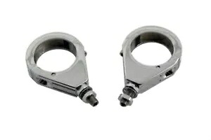 ハーレーダビッドソン用クローム41mmフォークチューブクランプターンシグナル再配置キット Chrome 41mm Fork Tube Clamps Turn Signal Relocation Kit for Harley Davidson 【並行輸入品】