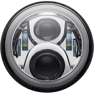 カスタム ダイナミクス CD-7-13-C クローム プログロー 7 インチ LED ハロー ヘッドランプ 94-13 ツーリング Custom Dynamics CD-7-13-C Chrome ProGlow 7\