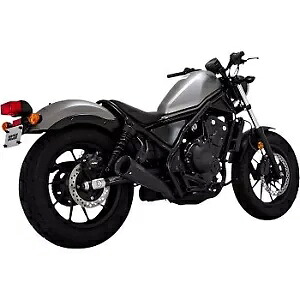 Vance & Hines 48421 ブラック アップスイープ スリップオン マフラー ホンダ レブル 300/500 17-19 Vance & Hines 48421 Black Upsweep Slip-On Muffler Honda Rebel 300/500 17-19 【並行輸入品】