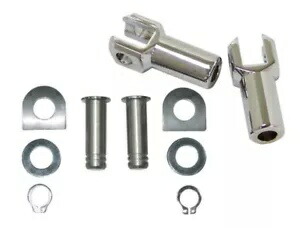 クローム助手席フットペグブラケットメスクレビスオスマウントハーレーソフテイル用 Chrome Passenger Foot Peg Bracket Female Clevis for Male Mount Harley Softail 【並行輸入品】