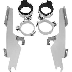 メンフィス シェード ポリッシュ バットウィング / ファット / スリム マウント ヤマハ V-スター 98-15用 Memphis Shades Polished Batwing / Fats / Slim Mount for Yamaha V-Star 98-15 【並行輸入品】