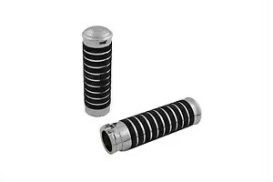 V-Twin 28-0642 クローム&ブラックバンドスタイルハンドグリップセット V-Twin 28-0642 Chrome & Black Band Style Hand Grip Set 【並行輸入品】