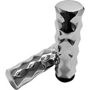LA CHOPPERS LA-7491-00 ハーレー電子スロットル用クロームビレットヘックスグリップ LA CHOPPERS LA-7491-00 Chrome Billet Hex Grips for Harley Electronic Throttle 【並行輸入品】