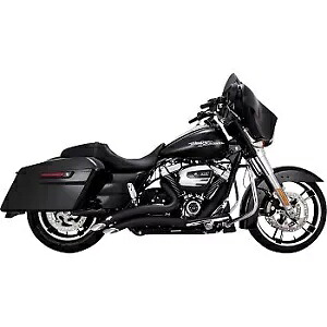 VANCE&HINES 17-22 ツーリング用 ブラック ビッグラジアス エキゾーストシステム 46373 VANCE & HINES 46373 Black Big Radius Exhaust System for 17-22 Touring 【並行輸入品】