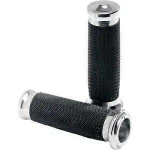 PM クローム コンター レンタル ラップ ハンド グリップ ケーブル操作ハーレー用 PM Chrome Contour Renthal Wrapped Hand Grips for Cable Operated Harley 【並行輸入品】