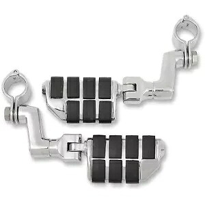 Kuryakyn 7976 オフセットオートバイハイウェイペグ 1 インチバー用 ISO デュアルペグ付き Kuryakyn 7976 Offset Motorcycle Highway Pegs for 1\