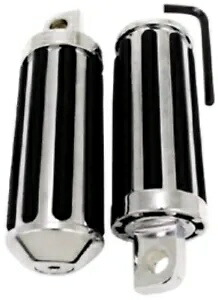 Mid USA クロム & ラバー レール オス マウント フットペグ ハーレー ソフテイル ダイナ スポーツスター Mid USA Chrome & Rubber Rail Male Mount Foot Pegs Harley Softail Dyna Sportster 【並行輸入品】