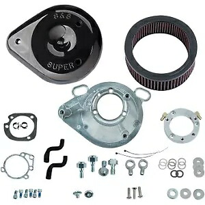 S&S Cycle ブラック ティアドロップ エアクリーナーキット ハーレーツインカム用 S&S Cycle Black Teardrop Air Cleaner Kit for Harley Twin Cam 【並行輸入品】