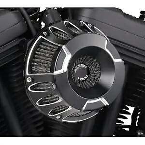 Arlen Ness スポーツスター 91-20 用 ブラック ディープカット インバーテッド シリーズ エア クリーナー キット Arlen Ness Black Deep Cut Inverted Series Air Cleaner Kit for Sportster 91-20 【並行輸入品】