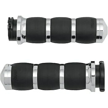 AVON GRIPS AIR-93 ケーブルオプスロットル用クローム 3 リング ベルベット エア ハンド グリップ AVON GRIPS AIR-93 Chrome 3-Ring Velvet Air Hand Grips for Cable Op Throttle 【並行輸入品】