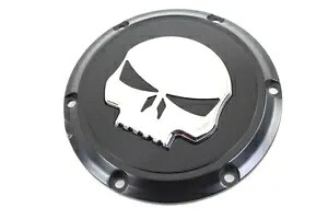 V-Twin 42-0266 ブラック 6 穴 スカル ダービー カバー スポーツスター 04-22 用 V-Twin 42-0266 Black 6 Hole Skull Derby Cover for Sportster 04-22 【並行輸入品】