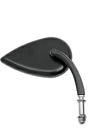 Drag Specialty ブラック ショート ステム ティアドロップ ミラー (各販売) ハーレー用 Drag Specialties Black Short Stem Teardrop Mirror (SOLD EACH) for Harley 【並行輸入品】