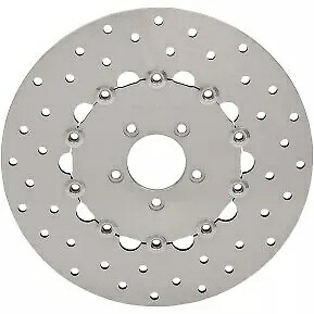 ハーレーダイナ各種モデル用ステンレスドリルドフロントブレーキローター Stainless Steel Drilled Front Brake Rotor for Harley Dyna Various Models 【並行輸入品】