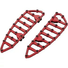 Arlen Ness 06-893 レッド MX ビレットフロアボード 80-20 ツーリング & 86-17 FLST 用 Arlen Ness 06-893 Red MX Billet Floorboards for 80-20 Touring & 86-17 FLST 【並行輸入品】