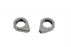 V-Twin 31-0345 39mm フォーク用クローム ウインカー クランプ キット V-Twin 31-0345 Chrome Turn Signal Clamp Kit for 39mm Forks 【並行輸入品】