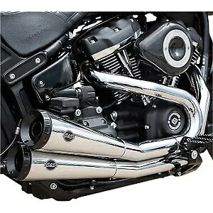 S&S 550-0816A クローム グランド ナショナル 2:2 エキゾースト システム 18-20 ソフテイル - 50 ステート S&S 550-0816A Chrome Grand National 2:2 Exhaust System 18-20 Softail - 50 State 【並行輸入品】