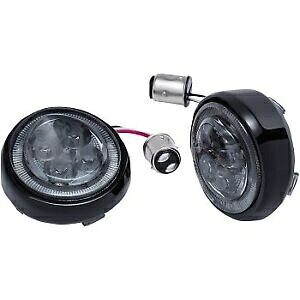 Ciro 45621 リア ブラック スモーク LED 点灯ファング ターン シグナル インサート 1157 用 Ciro 45621 Rear Black Smoke LED Lighted Fang Turn Signal Inserts for 1157 【並行輸入品】 50,160円