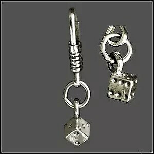 d6 六面ダイス ダイ ジッパー プル チャーム キー チェーン アメリカ製 d6 Six Sided Dice Die Zipper Pull Charm Key Chain MADE IN USA 【並行輸入品】