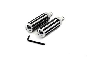 V-Twin 27-1631 クロームレールドライバーサイズフットペグ - ハーレーオスマウント V-Twin 27-1631 Chrome Rail Driver Size Foot Pegs - Harley Male Mount 【並行輸入品】
