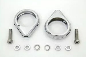 V-Twin 31-0094 クローム ウインカー クランプ キット 49mm フォーク V-Twin 31-0094 Chrome Turn Signal Clamp Kit 49mm Forks 【並行輸入品】