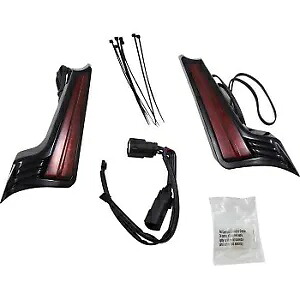 Ciro 40043 ブラック レッド レンズ LED フィラー パネル アクセント ライト 15-21 ロード グライド用 Ciro 40043 Black Red Lens LED Filler Panel Accent Lights for 15-21 Road Glide 【並行輸入品】