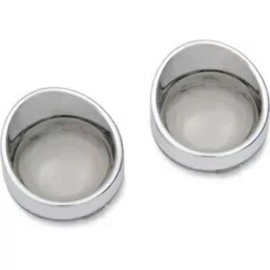 Drag Specialty 2020-0399 ハーレー用クロームスモークウインカーレンズ&バイザー Drag Specialties 2020-0399 Chrome Smoke Turn Signal Lenses & Visor for Harley 【並行輸入品】