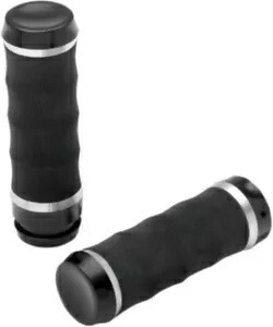 Riptide ブラック ハンドグリップ ハーレー ツーリング FLHT FLHX 08-23 & ソフテイル 16-23 用 Riptide Black Hand Grips for Harley Touring FLHT FLHX 08-23 & Softail 16-23 【並行輸入品】