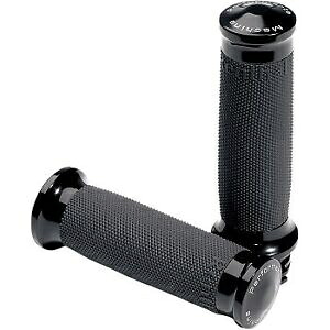 PM ブラック コンター レンタル ラップ ハンド グリップ ハーレー用 1 インチ ケーブル操作 PM Black Contour Renthal Wrapped Hand Grips for Harley 1\