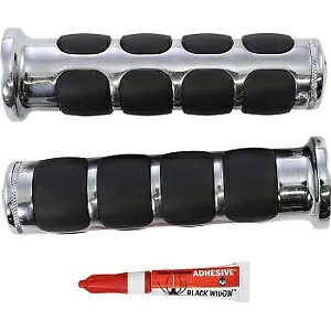 KURYAKYN 6180 クローム ISO ハンドグリップ ホンダ ゴールドウィング用 KURYAKYN 6180 Chrome ISO Hand Grips for Honda Goldwing 【並行輸入品】