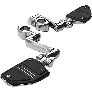 Ciro 拡張クローム 1-1/4 インチ エンジンガード ハイウェイペグ取り付けキット ツインレール付き Ciro Extended Chrome 1-1/4\