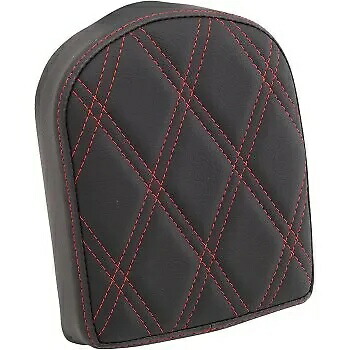 Drag Specialty レッドダイヤモンド 7インチ ショートバックレストパッド ハーレースクエアバー用 Drag Specialties Red Diamond 7\