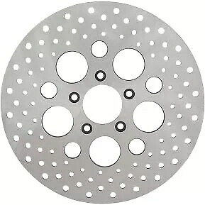 ステンレススチール ドリルド フロント ブレーキ ローター 00-14 ビッグ ツイン 00-13 XL用 Stainless Steel Drilled Front Brake Rotor for 00-14 Big Twin 00-13 XL 【並行輸入品】
