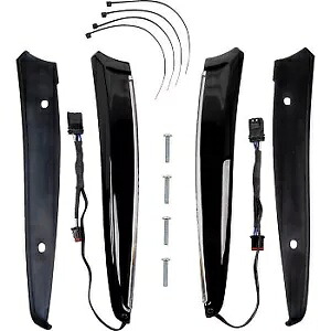 Ciro 11051 ブラック LED 点灯ターンシグナル フェアリング トリム ロード グライド 15-22 用 Ciro 11051 Black LED Lighted Turn Signals Fairing Trim for Road Glide 15-22 【並行輸入品】