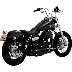 VANCE & HINES 47327 ブラック ショートショット スタッガード エキゾースト システム 12-17 ダイナ用 VANCE & HINES 47327 Black Shortshots Staggered Exhaust System for 12-17 Dyna 【並行輸入品】