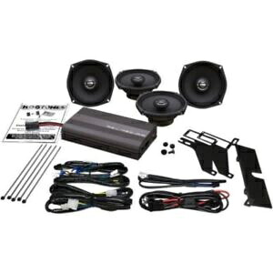 Hogtunes 200 ワット アンプ 5-1/4 インチ フロント & リア スピーカー キット 00-13 FLHTK FLHTCU Hogtunes 200 Watt Amp with 5-1/4\