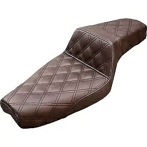SADDLEMEN(サドルメン) 86-03スポーツスター用 ブラウン格子ステッチステップアップシート 879-03-175BR SADDLEMEN 879-03-175BR Brown Lattice Stitch Step-Up Seat for 86-03 Sportster 【並行輸入品】