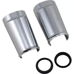 Arlen Ness 20-041 クロームファットタイヤフォークブーツカバー 18インチ x 5.5インチ 14-22用 Arlen Ness 20-041 Chrome Fat Tire Fork Boot Covers for 18\