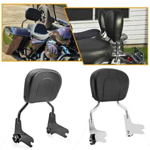 クイックリリース バックレスト シーシーバー ハーレー ツーリング ロードキング ストリート グライド 97-08用 Quick Release Backrest Sissy Bar For Harley Touring Road King Street Glide 97-08 【並行輸入品】