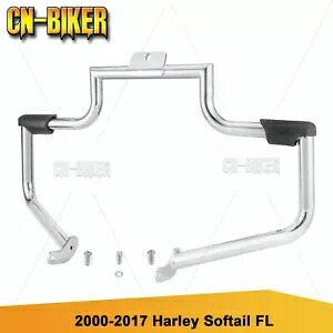 クローム エンジンガード クラッシュバー ハーレー ソフテイル スリム FLS FLSTC FLSTS 2000-2017用 Chrome Engine Guard Crash Bar For Harley Softail Slim FLS FLSTC FLSTS 2000-2017 【並行輸入品】