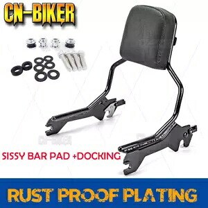 18-24 ハーレー ブレイクアウト ファットボーイ パッセンジャー シーシーバー バックレスト + ドッキング マウント用 For 18-24 Harley Breakout Fat Boy Passenger Sissy Bar Backrest + Docking Mount 【並行輸入品】