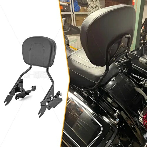 ブラック バックレスト シーシーバー + ドッキング ハードウェア 09-13 ハーレー ツーリング ロード グライド用 Black Backrest Sissy Bar + Docking Hardware For 09-13 Harley Touring Road Glide 【並行輸入品】 44,330円