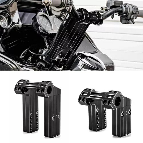 ハーレースポーツスターロードキング用高さ調節可能なプルバックハンドルバーライザークランプ Adjustable Height Pullback Handlebar Riser Clamp For Harley Sportster Road King 【並行輸入品】