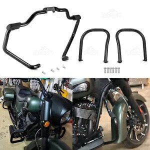 口ひげエンジンガード + 高速道路サドルバッグクラッシュバーインディアンチーフダークホース用 Mustache Engine Guard+Highway Saddlebag Crash Bar For Indian Chief Dark Horse 【並行輸入品】